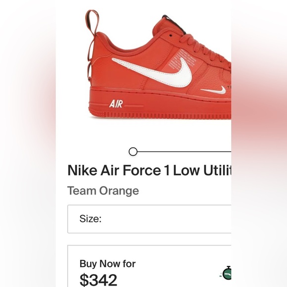 Nike Air Force Ones Low Utility Team Orange Size 11 NEW - Picture 4 of 16
